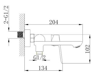 Смеситель для ванны Splenka S41.30 хром